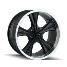 Load image into Gallery viewer, 651-22964MB18 - Ridler 651 22X9.5 5X115 /  ET 18mm Matte Black Machined - Ridler Wheels Canada