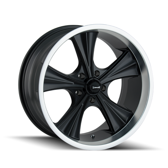 651-2865MB - Ridler 651 20X8.5 5X114.3 /  ET 0mm Matte Black Machined - Ridler Wheels Canada