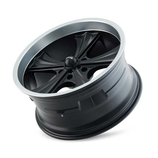 651-2861MB - Ridler 651 20X8.5 5X120.65 /  ET 0mm Matte Black with Machined Lip - Ridler Wheels Canada