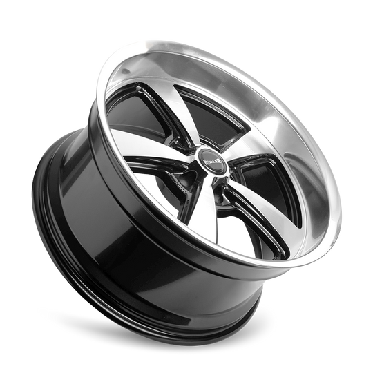 652-8973GBD - Ridler 652 18X9.5 5X127 /  ET 0mm Gloss Black with Diamond Cut Face & Lip - Ridler Wheels Canada