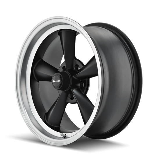 675-7761MB - Ridler 675 17X7 5X120.65 /  ET 0mm Matte Black Machined - Ridler Wheels Canada