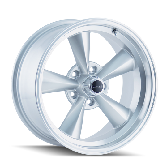 675-7965S - Ridler 675 17X9.5 5X114.3 /  ET -5mm Silver with Machined Lip - Ridler Wheels Canada