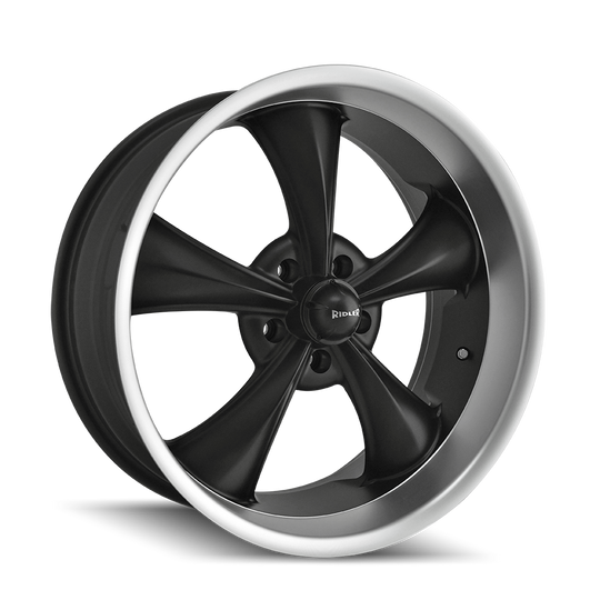695-2861MB - Ridler 695 20X8.5 5X120.65 /  ET 0mm Matte Black Machined - Ridler Wheels Canada