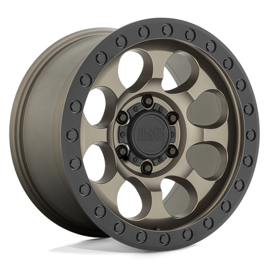 1790RIT-86140Z12 - Black Rhino Riot 17X9 6X139.7 -18 mm Matte Bronze W/ Black Ring & Bolts - Black Rhino Wheels Canada