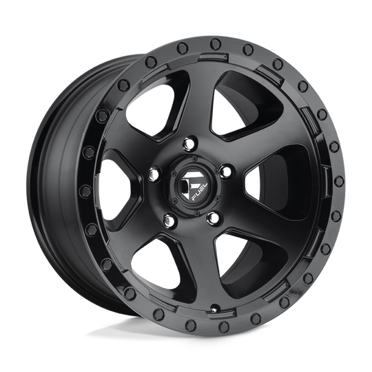 D58917907345 - Fuel Off-Road D589 Ripper 17X9 5X127 -12 mm Matte Black Gloss Black Lip - Fuel Off-Road Wheels Canada