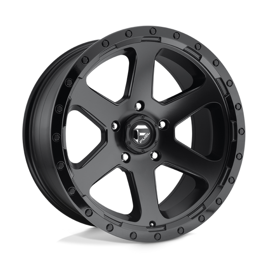 D58920908549 - Fuel Offroad D589 Ripper 20X9 5X139.7  1mm Matte Black Gloss Black Lip - Fuel Offroad Wheels Canada