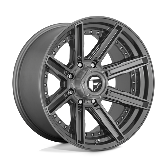 D71020001747 - Fuel Off-Road D710 Rogue Platinum 20X10 8X170 -18 mm Brushed Gun Metal Tinted Clear - Fuel Off-Road Wheels Canada