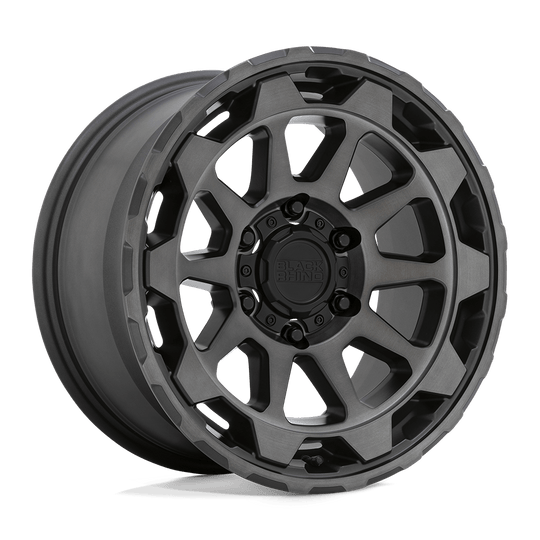 1785RTR126140G12 - Black Rhino Rotor 17X8.5 6X139.7  12mm Matte Gunmetal With Brushed Tinted Face - Black Rhino Wheels Canada
