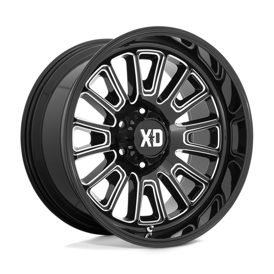 XD86424287344N - XD864 Rover 24X12 8X170 -44 mm Gloss Black Milled - XD Wheels Canada