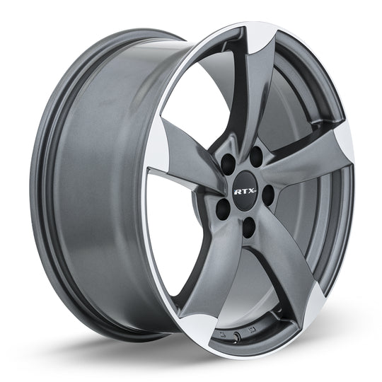 82479 - RTX OE RS II 17X7.5 5X112 45mm Satin Gunmetal Machined - RTX Wheels Canada