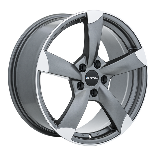 82479 - RTX OE RS II 17X7.5 5X112 45mm Satin Gunmetal Machined - RTX Wheels Canada