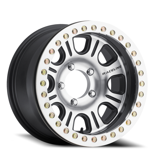 RT232-58060-32 - Raceline Monster Beadlock RT232 15X8 6X139.7 -32mm Machined Face Black - Raceline Wheels Canada