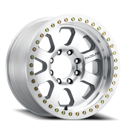 RT260M-201065-25 - Raceline Avenger Beadlock RT260M 20X10 6X135 -25mm Machined Silver - Raceline Wheels Canada