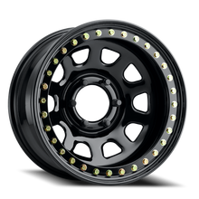 Load image into Gallery viewer, RT5158060 - Raceline Black Daytona RT51 15X8 6X139.7 -19mm Gloss Black Beadlock - Raceline Wheels Canada