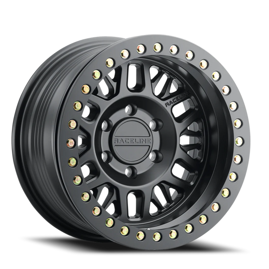 RT951B-79050-38 - Raceline Ryno Cast Beadlock RT951B 17X9 5X127 -38mm Satin Black Black Beadlock Ring - Raceline Wheels Canada