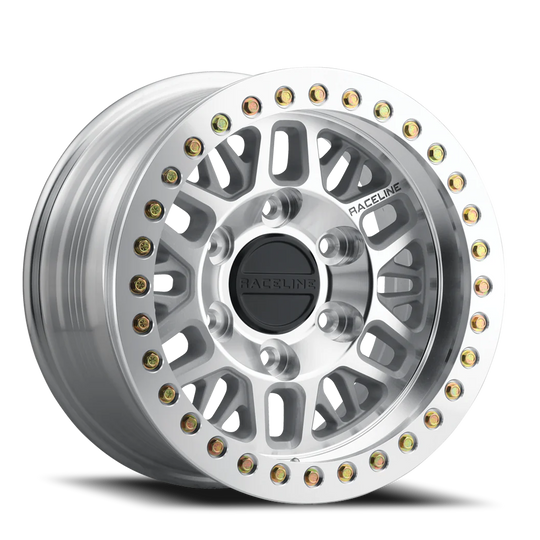RT951M-79066-D-12 - Raceline Ryno Cast Beadlock RT951M 17X9 6X165.1 -12mm Machined Silver Machined Beadlock Ring - Raceline Wheels Canada