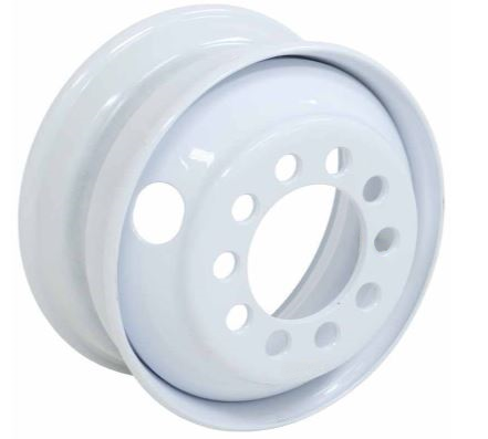 BW22213 - RTX Steel Wheel ST 22.5X8.25 10X285.75 168mm White -  RTX Wheels Canada