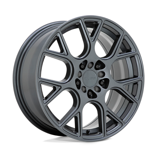 1880RDD385D20G76 - Ruff Drift 18X8 5X120 / 5X112 38mm Gloss Gunmetal - Ruff Wheels Canada