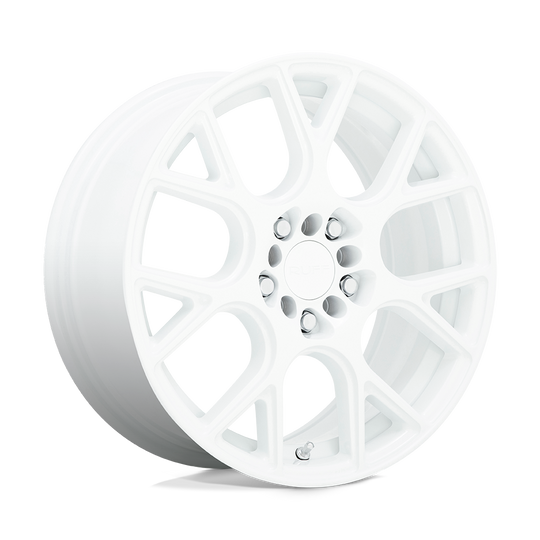 1880RDD385D20W76 - Ruff Drift 18X8 5X120 / 5X112 38mm Gloss White - Ruff Wheels Canada
