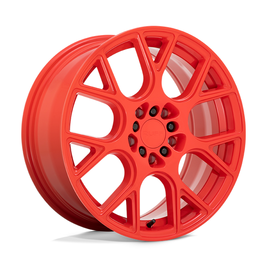 1775RDD385D20R76 - Ruff Drift 17X7.5 5X112 / 5X120.65 38mm Gloss Red - Ruff Wheels Canada