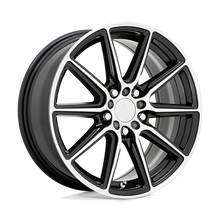 Load image into Gallery viewer, 1775RDT385D84F72 - Ruff Throttle 17X7.5 5X114.3 / 5X108 38mm Gloss Black W/ Machined Face - Ruff Wheels Canada