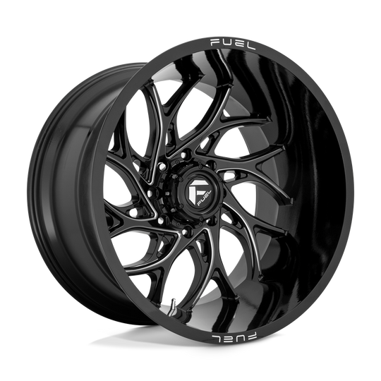 D74124118460 - Fuel Off-Road D741 Runner 24X11 6X139.7 0mm Gloss Black Milled - Fuel Off-Road Wheels Canada
