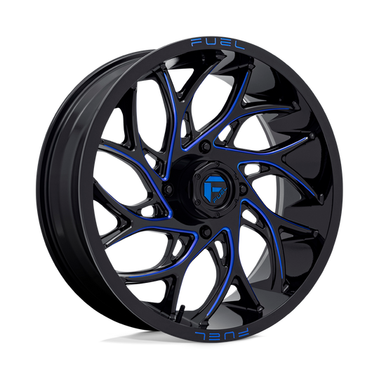 D7782070A644 - Fuel Off-Road D778 Runner 20X7 4X137 13mm Gloss Black Milled Candy Blue - Fuel Off-Road Wheels Canada