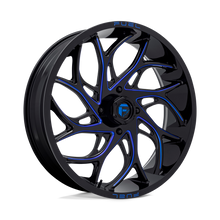 Charger l'image dans la galerie, D7782470A544 - Fuel Off-Road D778 Runner 24X7 4X156 13mm Gloss Black Milled Candy Blue - Fuel Off-Road Wheels Canada