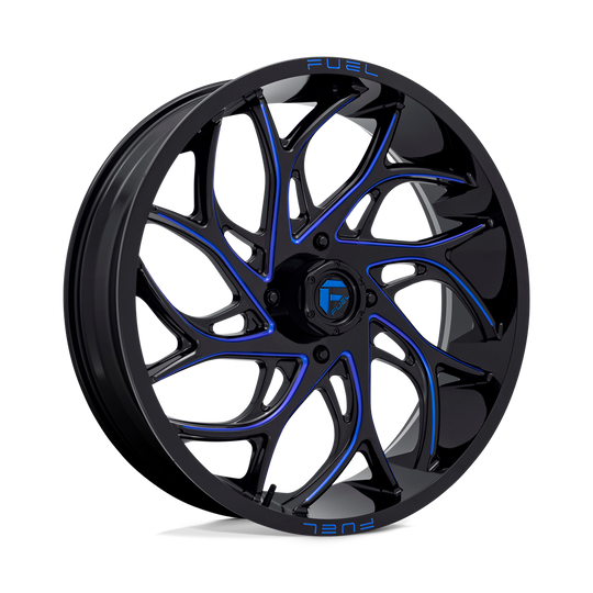 D7782470A544 - Fuel Off-Road D778 Runner 24X7 4X156 13mm Gloss Black Milled Candy Blue - Fuel Off-Road Wheels Canada