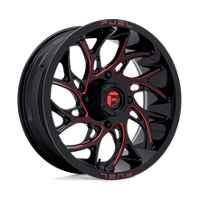 Charger l'image dans la galerie, D7792270A540 - Fuel Off-Road D779 Runner 22X7 4X156 0mm Gloss Black Milled Candy Red - Fuel Off-Road Wheels Canada