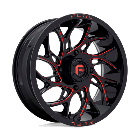 D7791870A544 - Fuel Off-Road D779 Runner 18X7 4X156 13mm Gloss Black Milled Candy Red - Fuel Off-Road Wheels Canada