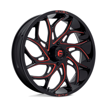 Charger l'image dans la galerie, D7792470A644 - Fuel Off-Road D779 Runner 24X7 4X137 13mm Gloss Black Milled Candy Red - Fuel Off-Road Wheels Canada