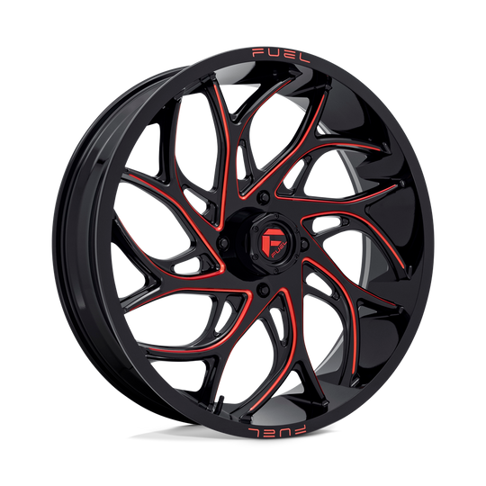 D7792470A544 - Fuel Off-Road D779 Runner 24X7 4X156 13mm Gloss Black Milled Candy Red - Fuel Off-Road Wheels Canada
