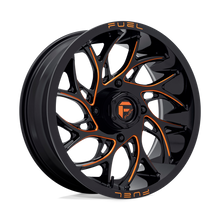 Load image into Gallery viewer, D7801870A644 - Fuel Off-Road D780 Runner 18X7 4X137 13mm Gloss Black Milled Orange - Fuel Off-Road Wheels Canada