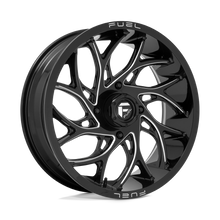 Charger l'image dans la galerie, D7412070A644 - Fuel Off-Road D741 Runner 20X7 4X137 13mm Gloss Black Milled - Fuel Off-Road Wheels Canada