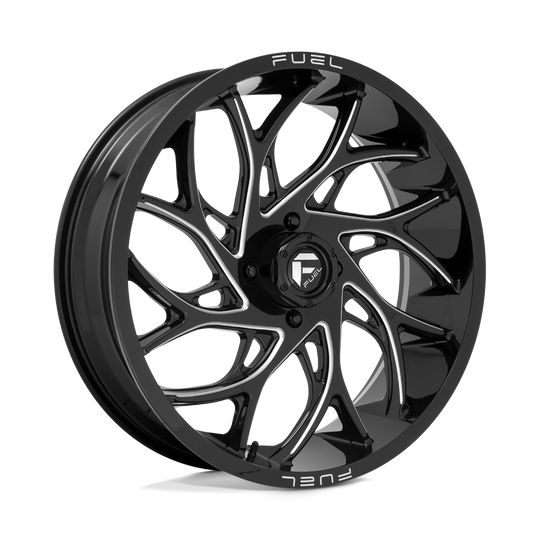 D7412270A644 - Fuel Off-Road D741 Runner 22X7 4X137 13mm Gloss Black Milled - Fuel Off-Road Wheels Canada