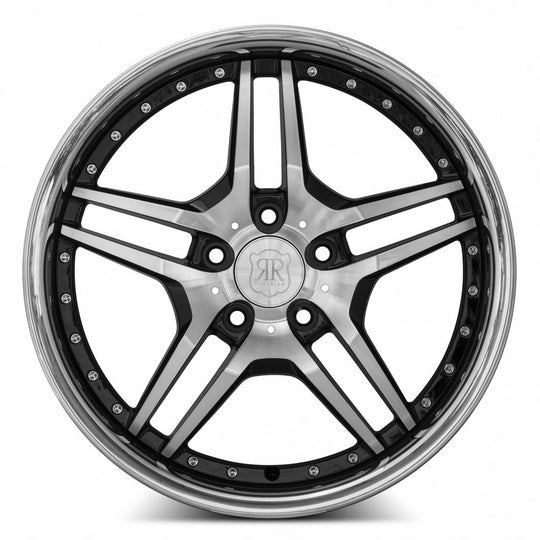 RW0219855xx25BK-51425 - MRR RW2 19X8.5 5X114.3 25MM Black Chrome Lip - MRR Wheels Canada