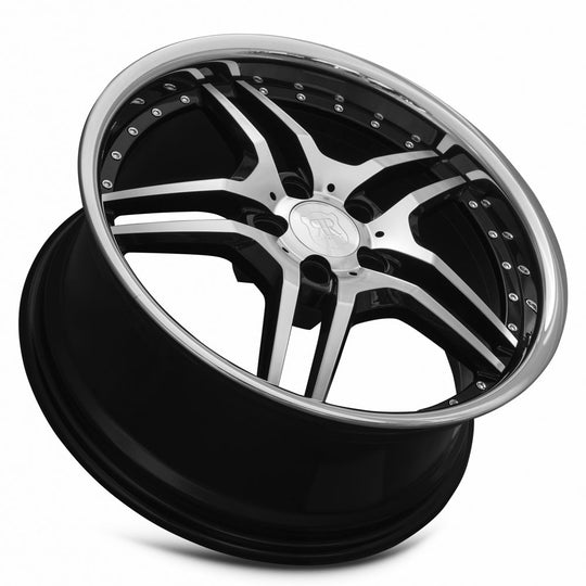 RW0219855xx25BK-52035 - MRR RW2 19X8.5 5X120 35MM Black Chrome Lip - MRR Wheels Canada