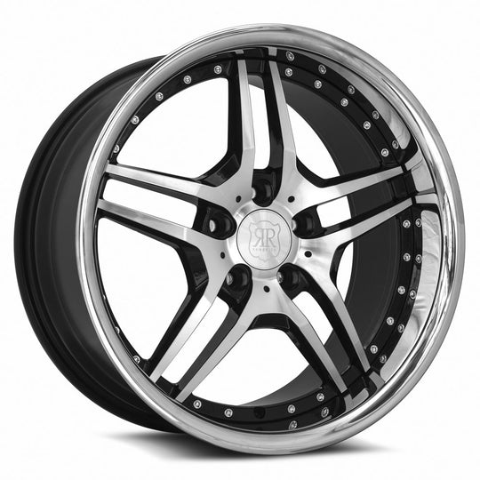 RW0219955xx25BK-51440 - MRR RW2 19X9.5 5X114.3 40MM Black Chrome Lip - MRR Wheels Canada