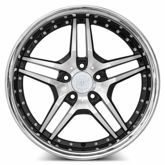 RW0219955xx25BK-51440 - MRR RW2 19X9.5 5X114.3 40MM Black Chrome Lip - MRR Wheels Canada