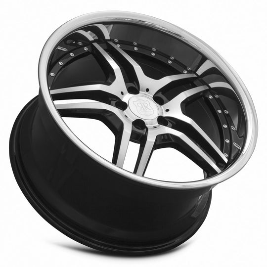 RW0218905xx25BK-51440 - MRR RW2 18X9 5X114.3 40MM Black Chrome Lip - MRR Wheels Canada