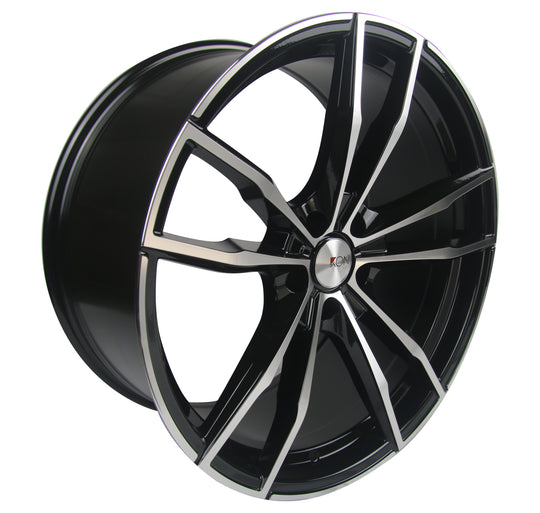 Ikon Replica RWB34 19X8.5 5X112 25mm Black Machined Face