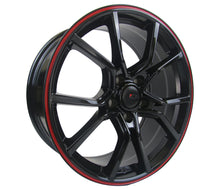 Load image into Gallery viewer, Ikon Replica RWH03 18X8 5X114.3 40mm Gloss Black Red Outer