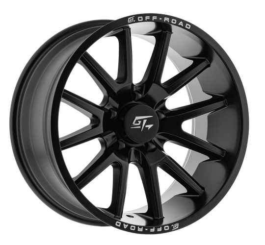 GT62414446135MB - GT Offroad Raid 24X14 6X135 ET -76mm Matte Black - GT Offroad Wheels Canada
