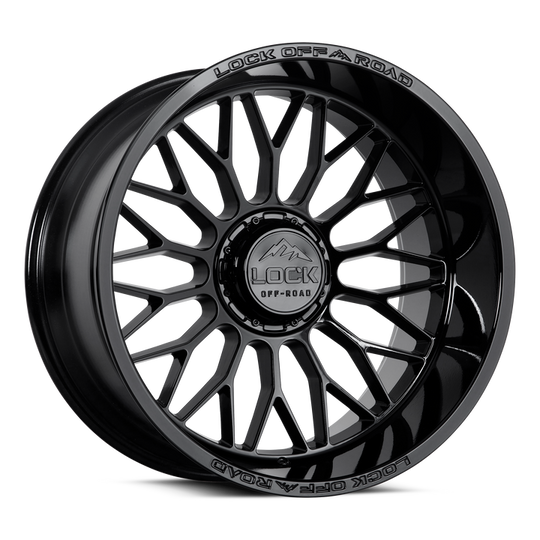 RAMPAGE-22186GB - Lock Extreme Rampage 22X10 8X165.1 ET -18mm Gloss Black - Lock Extreme Wheels Canada
