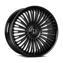 Load image into Gallery viewer, RAZZO-229500GLMBF18 - Dolce Luxury Razzo 22X9.5 Blank ET 18mm Glossy Black Lip Matte Black Face - Dolce Luxury Wheels Canada