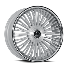 Load image into Gallery viewer, RAZZO-241000GSBF - Dolce Luxury Razzo 24X10 6X139.7 ET 35mm Glossy Silver Brush Face Stainless Lip - Dolce Luxury Wheels Canada
