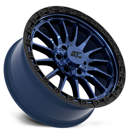 GT3034170916129 - GT Offroad Renegade 17X9 6X135 / 6X139.7 ET 12mm Midnight Blue with Black Ring - GT Offroad Wheels Canada