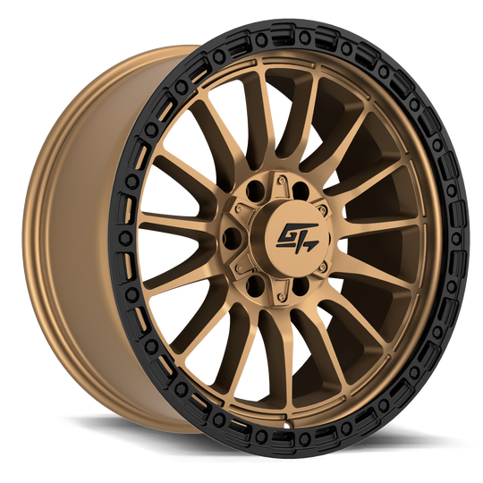GT30211809120126 - GT Offroad Renegade 18X9 5X127 / 5X139.7 ET -12mm Matte Bronze with Black Ring - GT Offroad Wheels Canada
