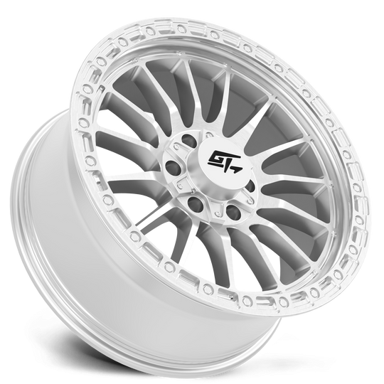 GT3018178512256 - GT Offroad Renegade 17X8.5 5X127 / 5X139.7 ET 25mm Hyper Silver Machined Face - GT Offroad Wheels Canada